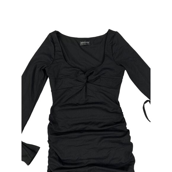 White Fox boutique - Your Revolution Long Sleeve Mini Dress in Black - Picture 2 of 5